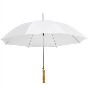 Large white umbrellas